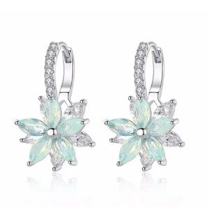 New Flower Cubic Zirconia Earrings